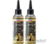 2x LIQUI MOLY Cadena 6052 Mojado Lubricante 100ML Fahrradketten E Bicicleta de