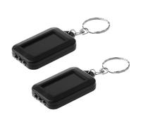 2X Llavero Recargable con Panel Placa Solar con Linterna - 3 LED
