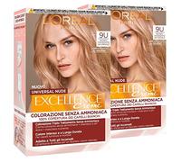 L'Oréal Paris Excellence Creme Universal Nude Coloración Permanente Rubio Clarísimo 9U Triple Tratamiento - 2 tintes