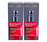 2x L'Oréal Paris Revitalift Laser X3 Sérum facial antiedad con ácido hialurónico y Pro-Xylane - 2 botellas de 30 ml cada una