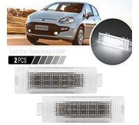 2X Luces LED de cortesía para puerta de coche lámpara maletero compartimento para equipaje luz para guantera compatible con Fiat Doblo Punto Evo Idea 500 500X Croma Linea Stilo Panda 500L Bravo