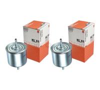 2x MAHLE / Knecht Filtro de Combustible KL 61 Fuel Filtro