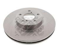 2x MAPCO Disco de freno Delantero Ø277mm Espesor: 24mm ventilado 25583