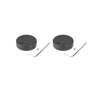 2X Mate Universal Conveniente 32X13mm 6mm Orificio Negro Aluminio Sólido Potenciómetro de Volumen Sólido Perilla de Control