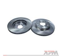 Lote de 2 Disco de freno MAXGEAR 19-0762 para OE 1J0 615 301 S - 6R0 615 301 A