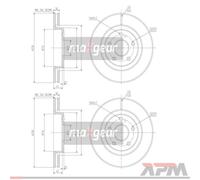 2x Maxgear 19-2323 Disco de Freno para Jeep Commander Grand Cherokee II
