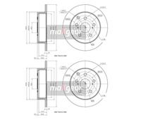 2x Maxgear 19-2353 Disco Freno Trasero para Toyota Avensis Estación Vagón