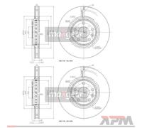 2x Disco de freno Eje delantero ventilado 19-2363 MAXGEAR para RENAULT CLIO IV