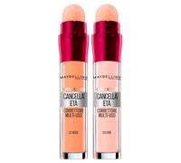 2x Maybelline New York Corrector Líquido Eraser de Edad en Colores 03 Fair y 02 Nude con Bayas de Goji y Haloxyl Cubre Ojeras y Pequeñas Arrugas
