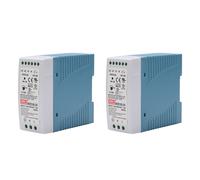 2X MDR-60 24V 60W Din Fuente de Alimentación de Carril Ac/ Fuente de Alimentación Del Regulador de Voltaje Del Conductor 110V 220V