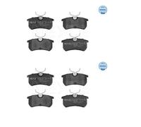 2x Meyle 025 233 5314 Juego Pastillas de Freno Disco Trasero para Ford Fiesta V