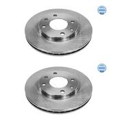 MEYLE Discos de freno para PEUGEOT: 106, 205, 206, 309, 306, 206+ & CITROËN: ZX, AX, Xsara, Saxo (Ref: 11-15 521 0031)