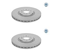 2x Meyle 15-15 521 0005 / Pd Disco de Freno Delant. para Jeep Cherokee Alfa