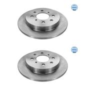 2x Disco de freno Eje trasero macizo 31-15 523 0061 MEYLE para HONDA JAZZ III