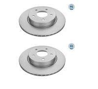 2x Disco de freno Eje trasero ventilado 36-15 523 0056/PD MEYLE para NISSAN