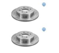 2x Disco de freno Eje delantero ventilado 615 521 6039 MEYLE para SUZUKI OPEL