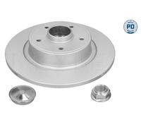 2x Disco de freno Eje trasero macizo 16-15 523 4117/PD MEYLE