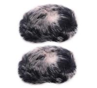 2X MicróFono Furry Windscreen - MicróFono Cubierta de Viento Filtro de Piel Como Cubierta de Espuma Ppara Azul