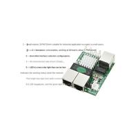 2X MóDulo de Conmutador de Red de Puerto EstáNdar Gigabit RJ45 de Industrial MíNimo de Tres Puertos 1000M Divisor de Red Alimentado de 5V-12V