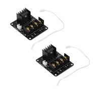 2X Módulo de Expansión MOsFET de Cama Caliente de Impresora 3D con Cable de 2 Pines Anet A8 A6 A2 Compatible Negro
