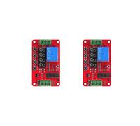2X Módulo de Relé de 1 Canal y 12 V CC FRM01, Relé Multifunción, Temporizador de Retardo de Bucle, Placa de Temporización con Autobloqueo.