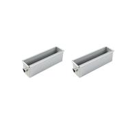 2X Molde Largo para Hornear Pasteles,Molde para Pasteles con Forma Corazón Que Fluye, Molde para Pan Cuadrado Aleación de Aluminio con Tubo Central,