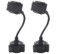 2X Montaje de Coche Universal Cuna Sostenedor de Taza de Cuello de Cisne Ajustable para TeléFono Celular