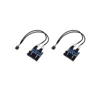 2X Motherboard Usb 9Pin Header 1 una 4 Splitter Port Multiplicador 30Cm Cable de ExtensiÓN