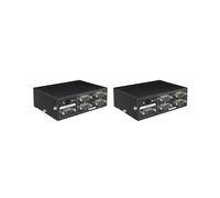 2X MT-RS104 Divisor Activo Serie RS232 Divisor de Conmutador Bidireccional RS232 de 1 A 4 4 A 1 con Adaptador de Corriente-Enchufe de la UE