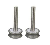 2X Muela Abrasiva de Diamante Muela Abrasiva para Avión de Vidrio Chaflán de Borde Recto Vástago de 6 mm (5 mm)
