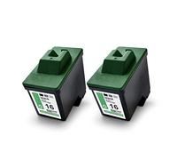 2X Müller Printware Cartuchos de Tinta para Lexmark X1190 Z33 X74 X1170 X1195 X1110 X2250 X1270 Z517 Z514 Z503 Z515 X2225 Z601 Z510 X1180 reemplaza NO16 NO17 BK