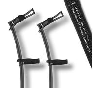 2x Muleta 100% Fibra de Carbono INDESmed, La más ligera del mundo, Diseñada y Fabricada en España, Premiada internacionalmente, adulto, ortopédica, regulable y ergonómica (NEGRO, M - 165/175cm)