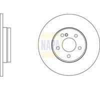 2x NAPA Disco de Freno Sólido Ø300 mm para Mercedes-Benz Clase C T