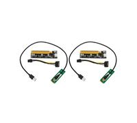 2X NGFF M.2 M Llave Una USB 3.0 PCI-E Tarjeta Vertical M2 USB3.0 PCIE 16X 1X Extender con Alimentación para Litecoin