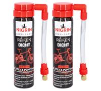 2x Nigrin Bicicleta Reifen-Dicht Pannen-Spray Sellador Kit de Reparación
