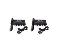 2X Nuevo Mezclador de Audio Condensador Mezclador de Micrófono Amplificador de Micrófono Cuatro en para Computadora Teléfono Móvil Tarjeta de