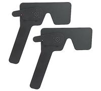 2X Ocular Oclusor OftáLmico Profesional Lorgnette 17 Estenopeico de PláStico Negro para Prueba de VisióN