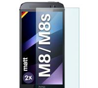 2X OneFlow Cristal extrafuerte antirreflejos para HTC One M8 Lámina extrafuerte para Cristal | Lámina Protectora de Pantalla de Vidrio auténtico| El Mejor Ajuste y la protección óptima