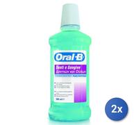 2x Oral-B Enjuague Bucal 500 Ml. Dientes Y Encías Verde Claro