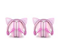2X Orejeras de Gato Rosa para Niños, Ajustables, Antirruido, con Cancelación de Ruido para Estudiar y Dormir.