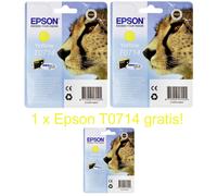 2x Original Epson T0714 Tinta Cartuchos Lápiz Táctil DX4000 DX4050 DX4400 DX4450
