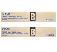2x Original Epson Tóner C13S050038 Negro para Aculaser C8500 C8500PS