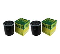 2X Original MANN-FILTER Filtro De Aceite WP 928/80