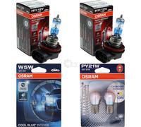 2X OSRAM NIGHT BREAKER UNLIMITED H11 Diadema Cromo PY21W COOL BLUE INTENSO W5W