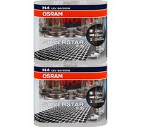 2x Osram SilverStar 2.0 +60% Paquete DUO H4 Halógeno 12V 60/55W P43t