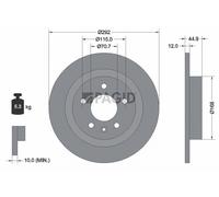 2X PAGID Disco Freno Sólido Ø292mm Para Opel Astra J P10 P12