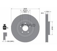 2x PAGID Disco Freno Ventilado Ø328mm para Mazda CX-60 KH