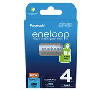 2X Panasonic Eneloop Paquete De 4 AAA Ni-MH Baterías 800 mAh