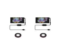 2X Panel de PíXeles LED, MóDulo LED Flexible USB 5V Pantalla de AnimacióN de Texto con Desplazamiento RGB, AplicacióN , 16X32 LED 7X17CM