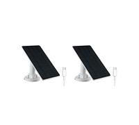 2X Panel Solar de 3W para Cámara de Seguridad Exterior IP65 A Prueba de Agua con Cable de Carga de 3 Metros para Carga de Cámara Exterior,C